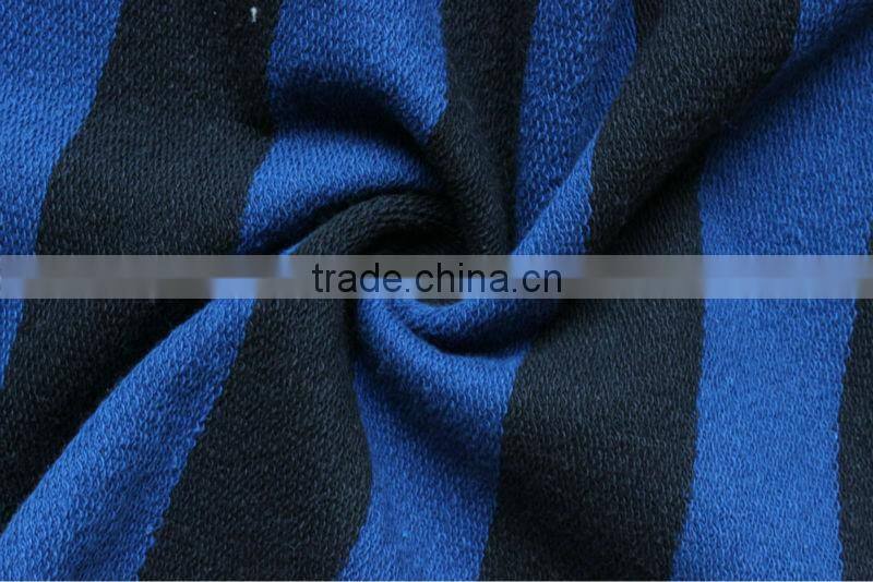 100% cotton stripe french terry