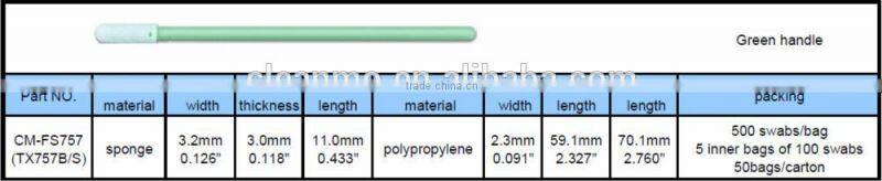 Esd Foam Swabs, Small Spear Tip Foam Swab,Cleaning Foam Swab