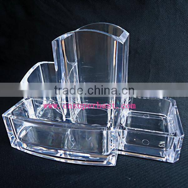 Luxury elegant crystal clear acrylic pen holder