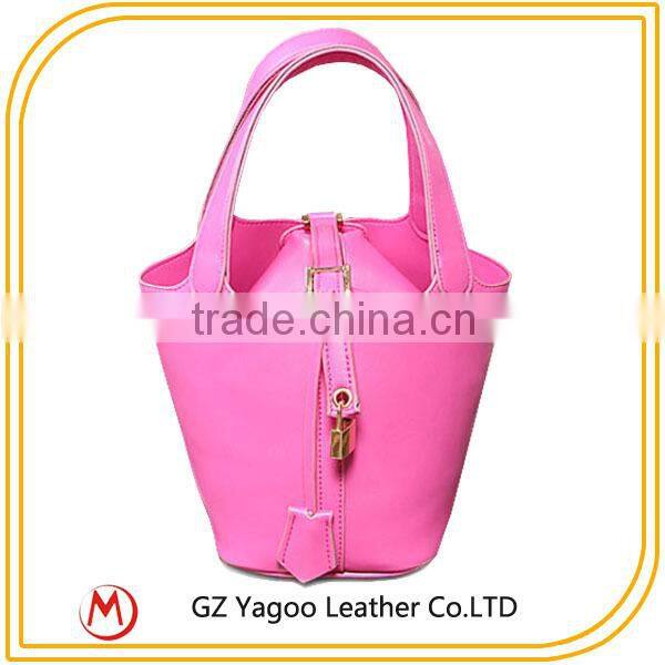 Chinese Bag in Bag Pu Bucket Bag for Shopping