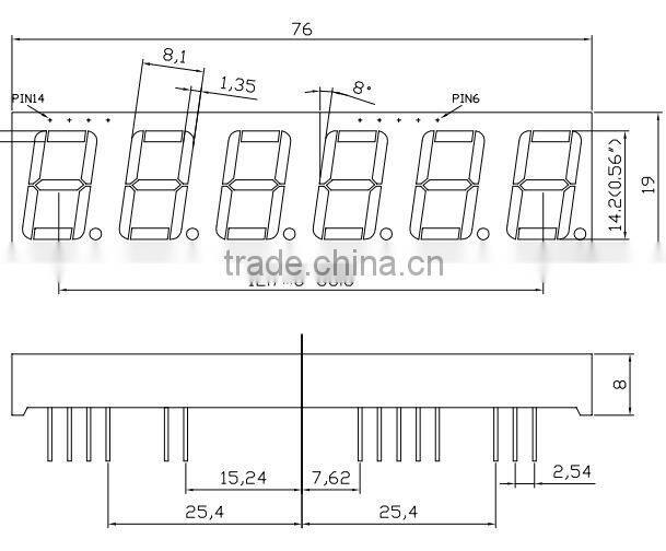 high quality 7 segment 6 v dgital led timer display