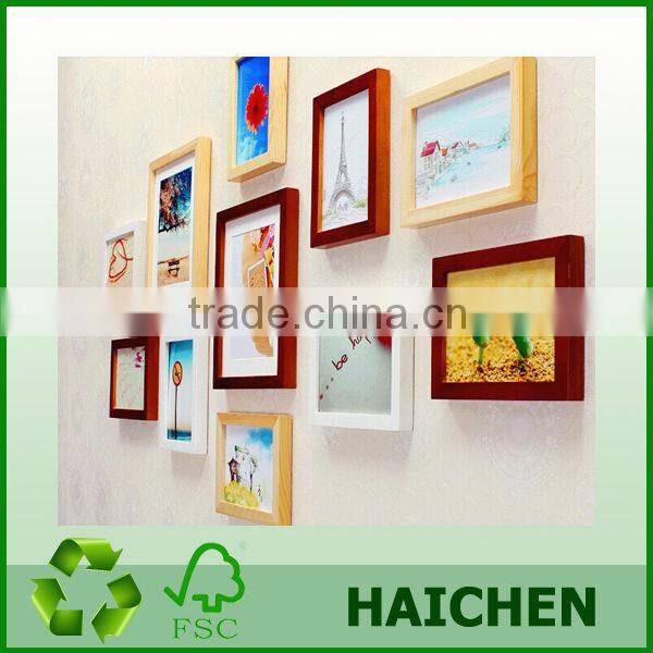 New style wooden self-adhesive photo frame