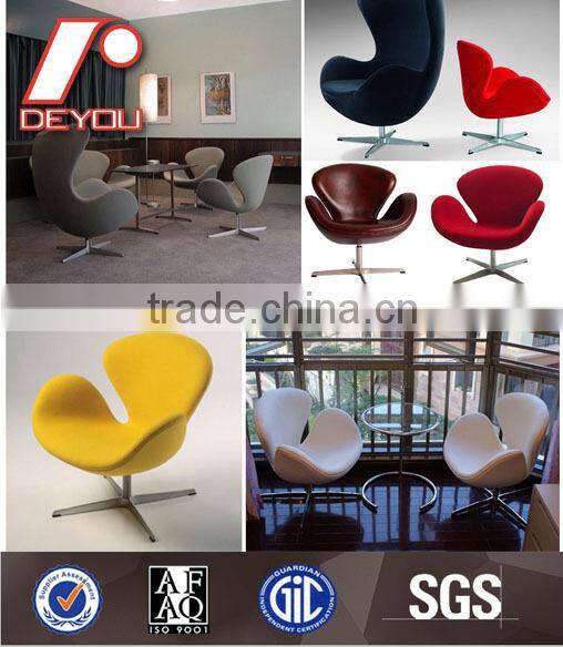 Green fabric fiberglass wool swan chair by Arne Jacobsen H-378B