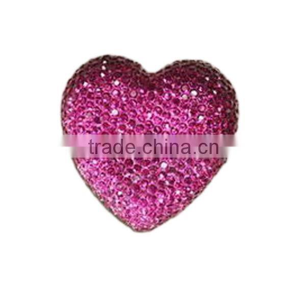 Wholesale Heart Shape Shining Resin Stone Beads