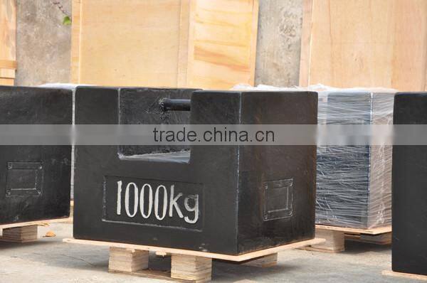 OIML M1 class 1000kg cast iron test weight elevator load test weights