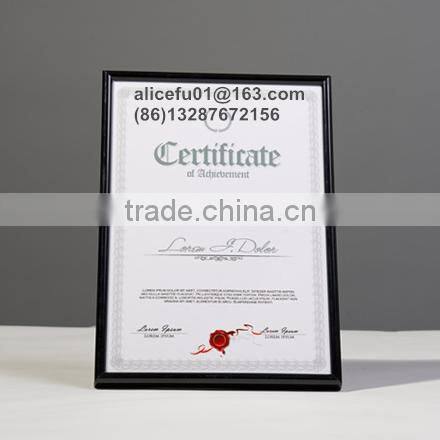 A4 or customized size metal aluminum photo frame certificate frame