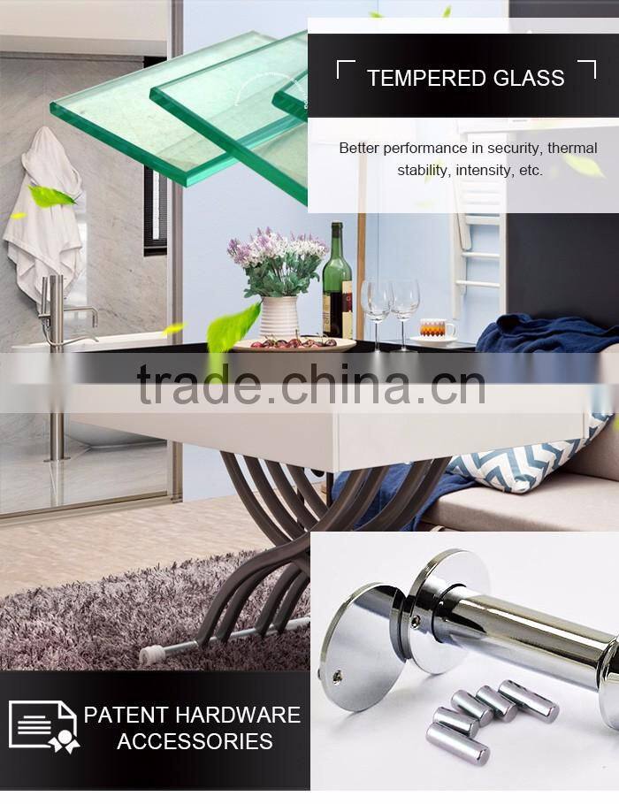 Adjustable Height Coffee Table Furniture Round Glass Cross Leg Dining Table