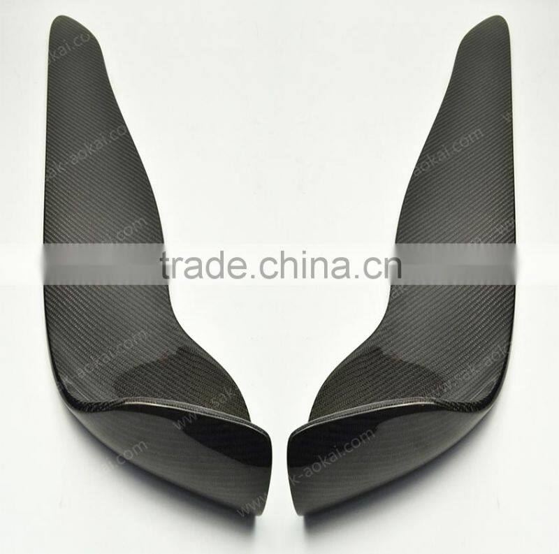 2x universal carbon fiber front lip spoiler car bumper lip spoiler