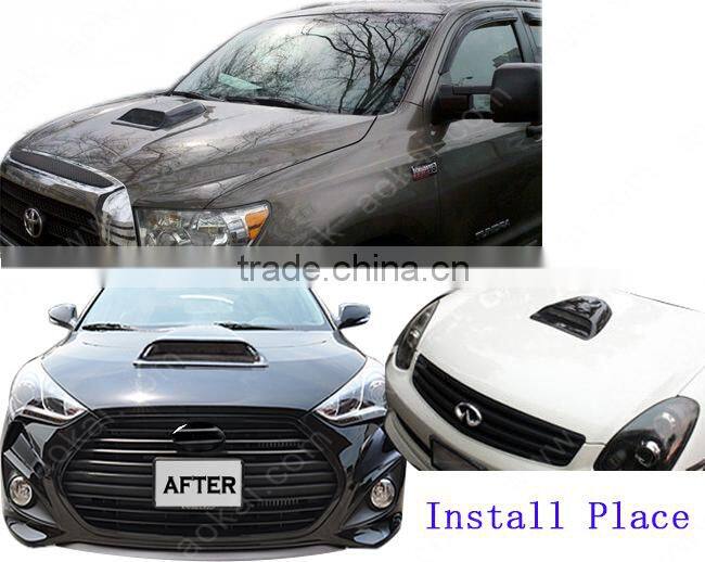 Decorative/functional hood scoop cover air flow vent cooling duct