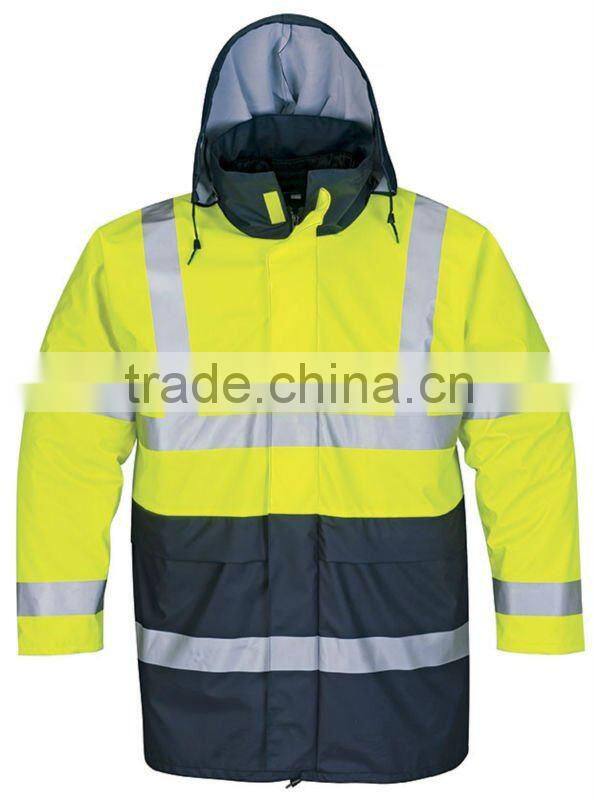 Hiviz PU Rain jacket