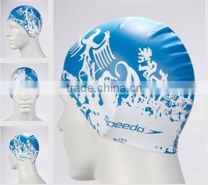 High quality eco-friendly printing silicone swim cap