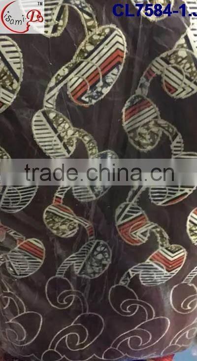 CL7584 Hot selling top quality new design charming color women wax lace fabric