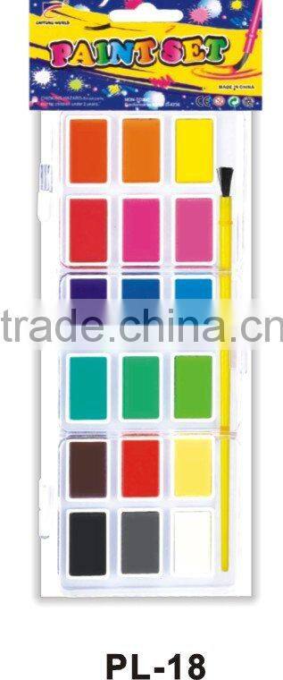 18 colors water color cake paint