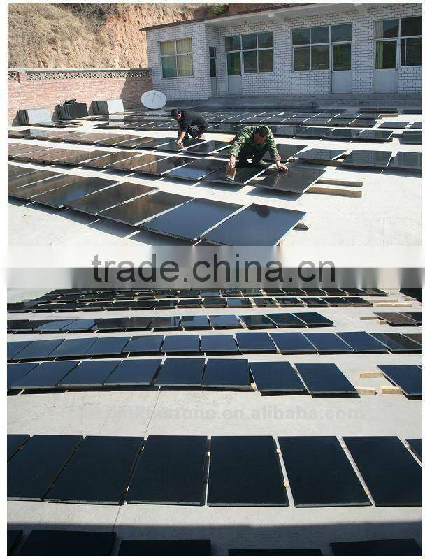 black granite stone tile