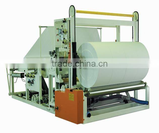 Toilet paper machine, rewinding machine