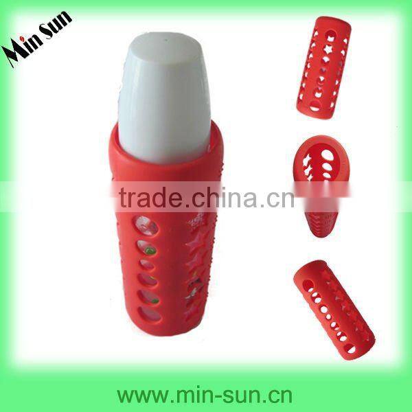 Heat resistant silicone baby bottle cover