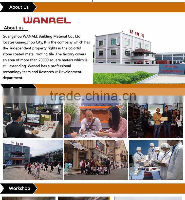 Wanael Traditional Noisy-resistant Metal building materials Red Clay Solar Roof Tiles
