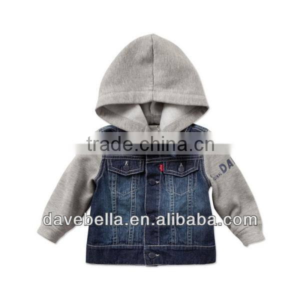 DB450 dave bella 2014 spring new arriv infant clothes toddler coat baby outwear kids hoodie wholesale children clothes coat