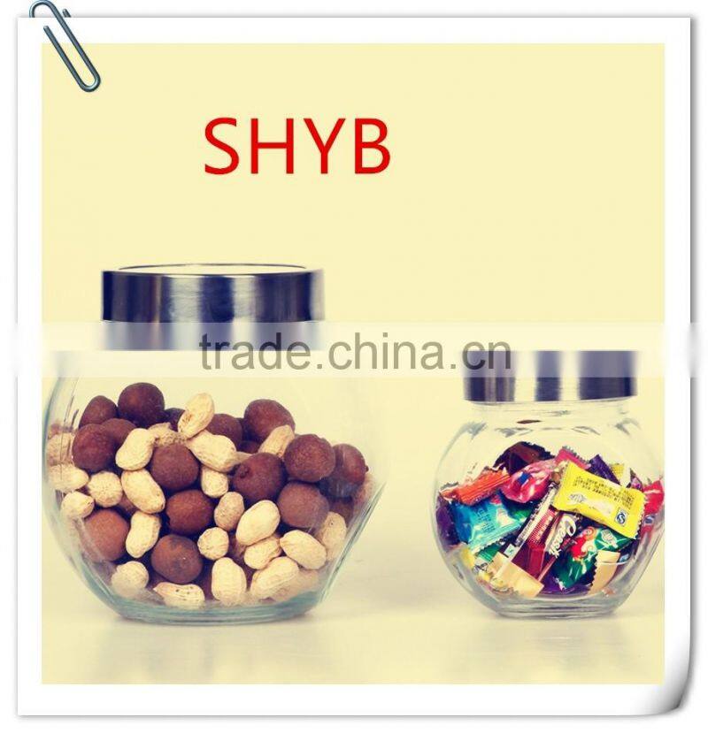 Clear food glass candy jar