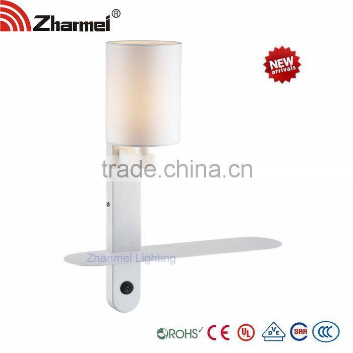 Square fabric Modern E14 Wall Lamp,bedside lamp