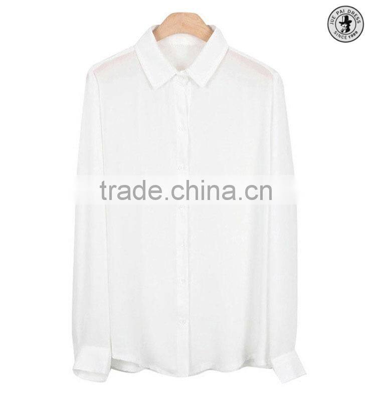 Beautiful Bright Chiffon Silk Proffessional Office Lady Blusas