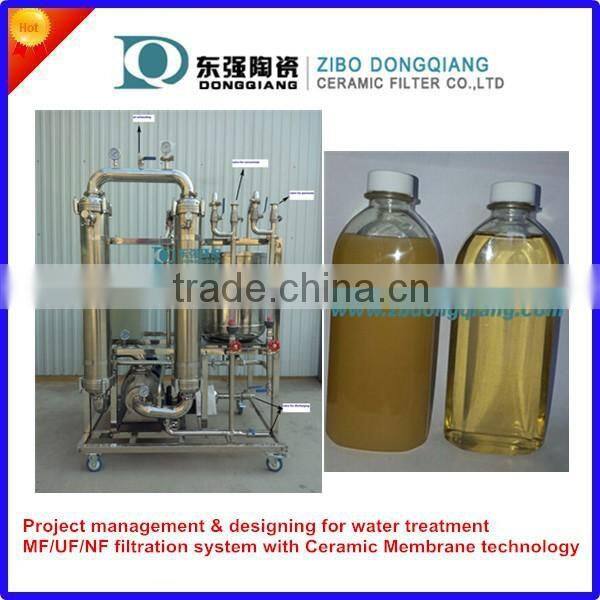 Chinese medicine extraction,tea clarification with ceramic membrane cross flow filter