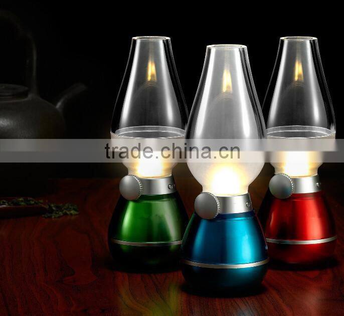 Creative Kerosene Oil Lamp Design with Dimmer Control Key for Indoor & Outdoor Use, Night Light, Reading Lights