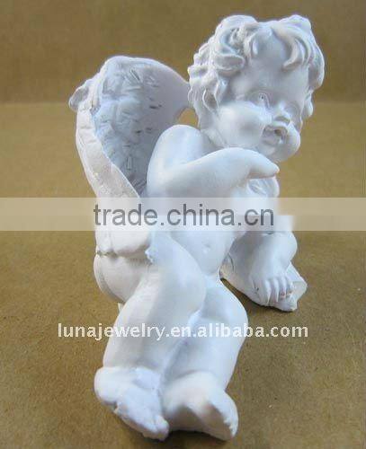 Small Size White color resin angel statue, sleeping baby angel,christmas angel