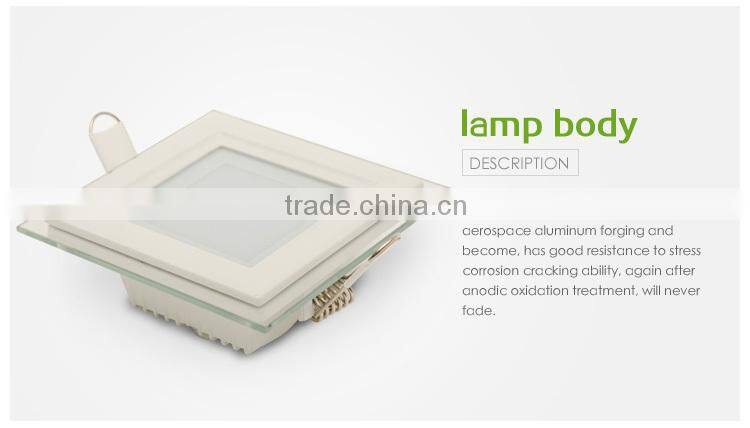 25W square led glass ceiling light
