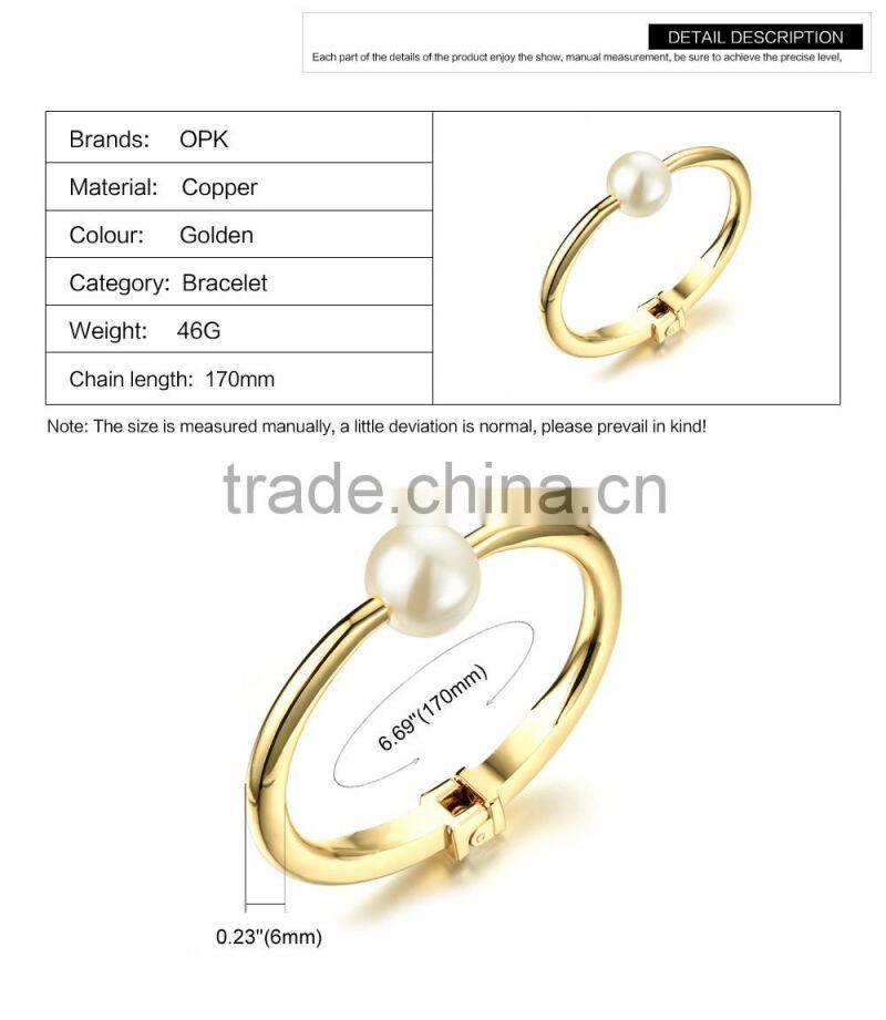 Opal Pearl Bangle Europe 18 K Gold Exaggerated Version Of Ms Wide Bracelet