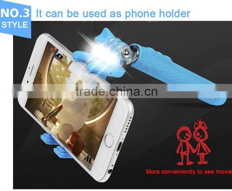 Selfie Monopod LED Flash Smartphone Selfie Stick Supreme Mini Night Version LED Filling Light For Android Phone for iPhone