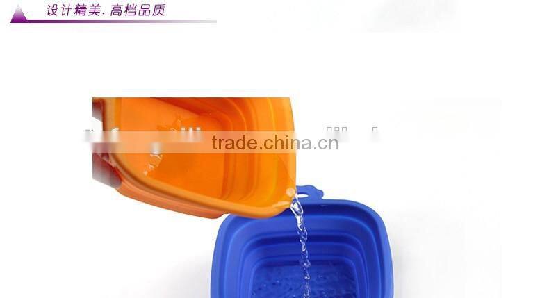 Convenient carry silicone folded wholesale lunch boxes/Eco lunch boxes