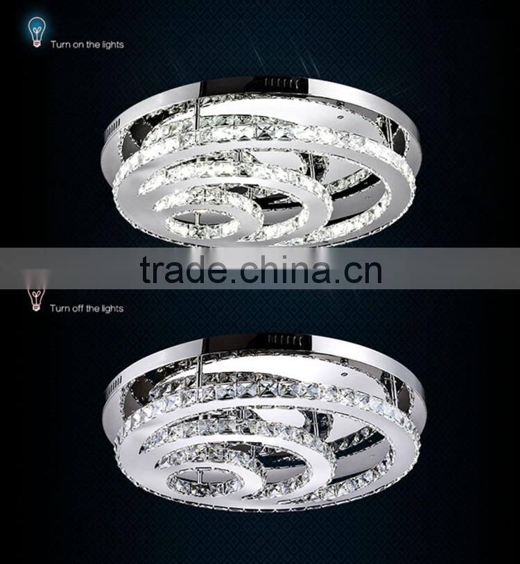 CE&RoHs Approved Round Modern Ceiling Lamp 220V K9 Crystal Chandelier