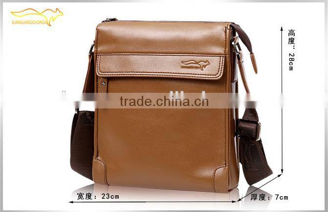 Mens laptop messenger bag genuine leather sling shoulder bag