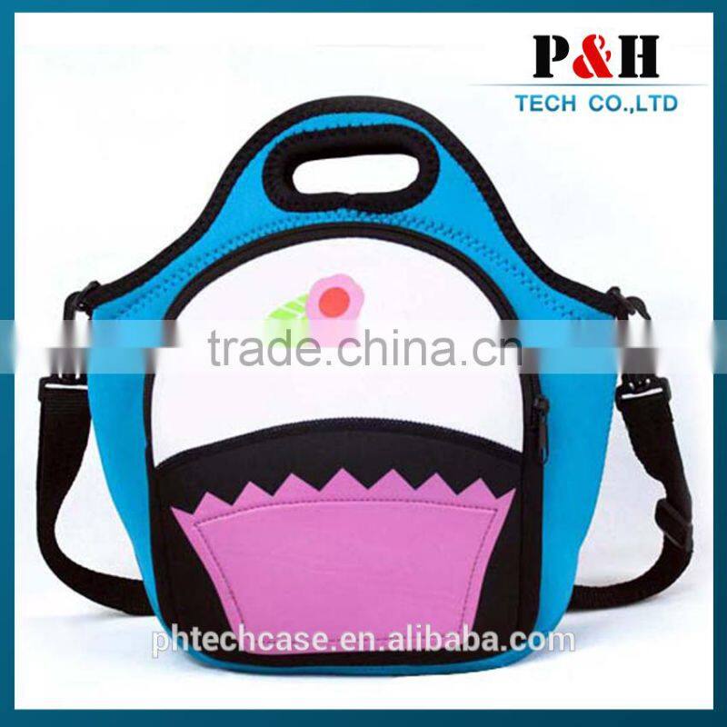 Portable kids neoprene lunch bag, various design to choose , OEM orders are welcome