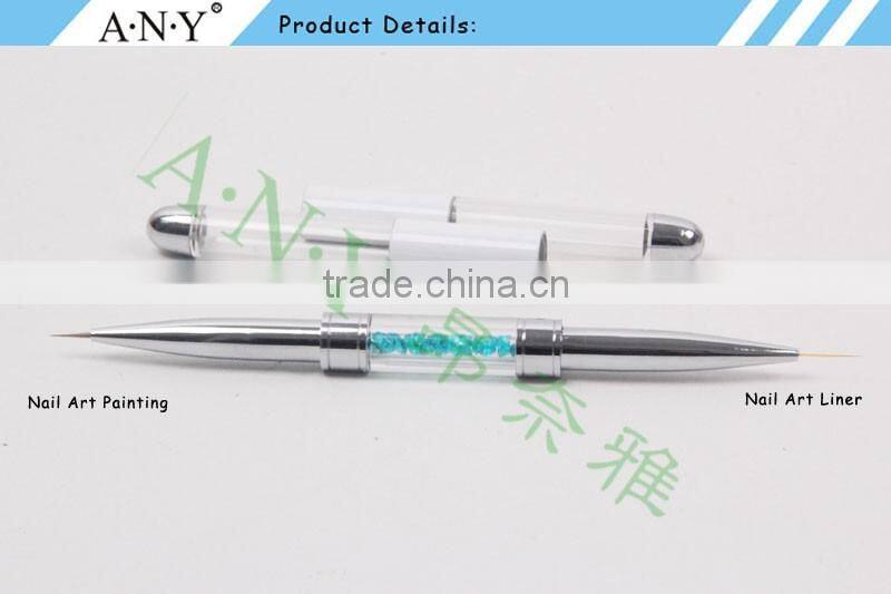 ANY Rhinestone Double Side Using Nail Design 3D Flat Nail Art Brush Angular