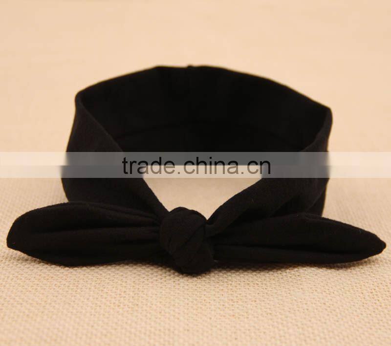 Hot selling top baby headband high quality soft cotton stretch headband kids hair accessories