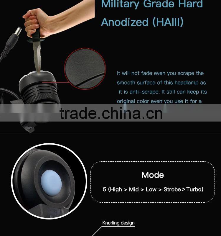 save 20% Strong Brightness 3000 LUMEN 3 XML U2 led chargeable headlamp bike light