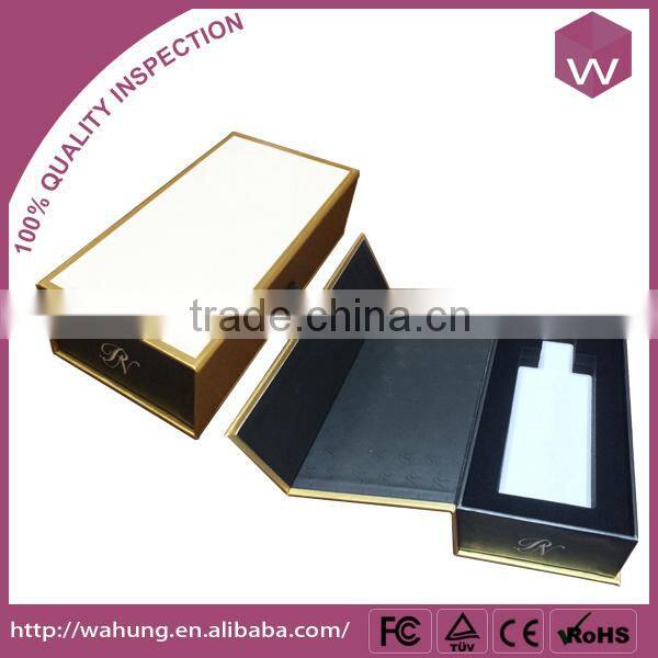 fashion wooden perfume box Packaging with aluminum metal