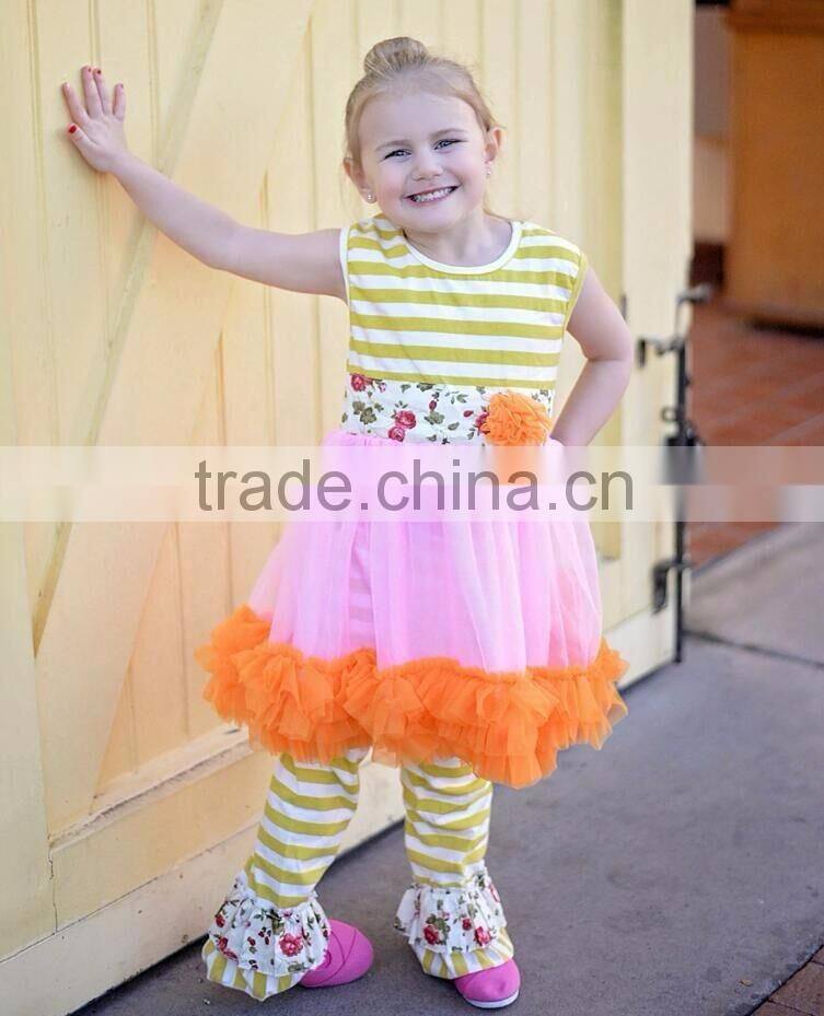 2016 bulk Wholesale children boutique clothing sets fashionable giggle moon remake outfits