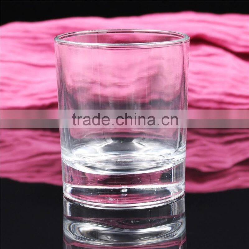 luxury thick bottom clear glass scented candle jars with metal lid