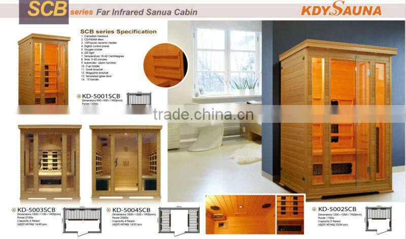 2015 Newest Modern 4 person indoor sauna KD-5004SCB