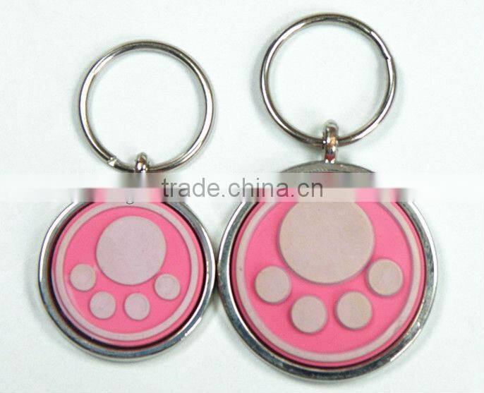 Soft PVC dog key chain key ring. flexible key chain waterproof pet accessories, Dog tag, pet tag, ID tag ,name tag