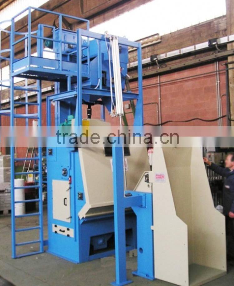Tumble belt turbine/wheel blasting system/machines