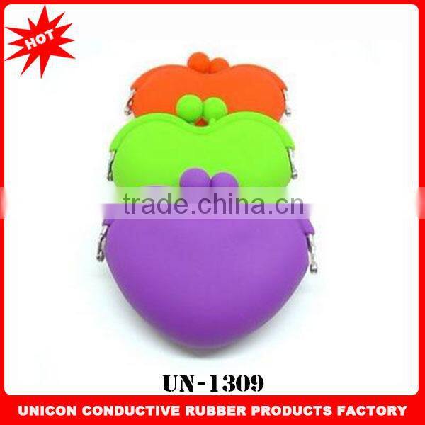 Newest multi color silicone mini coin purse