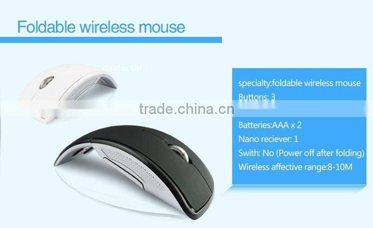 2.4Ghz foldable wireless optical keyboard mouse