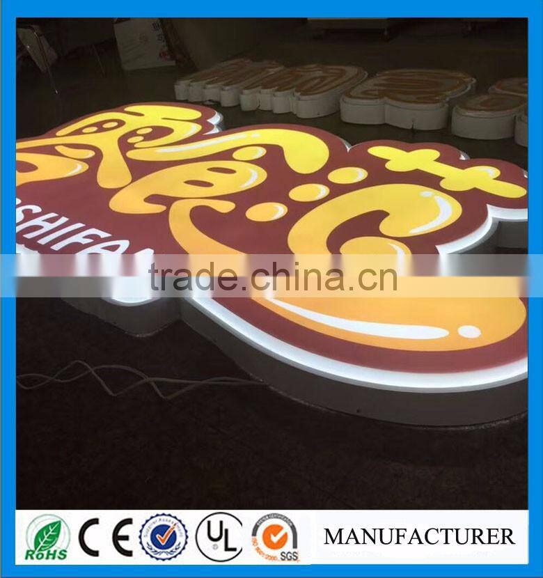 Plastics absorption letters cheap Blister light sign