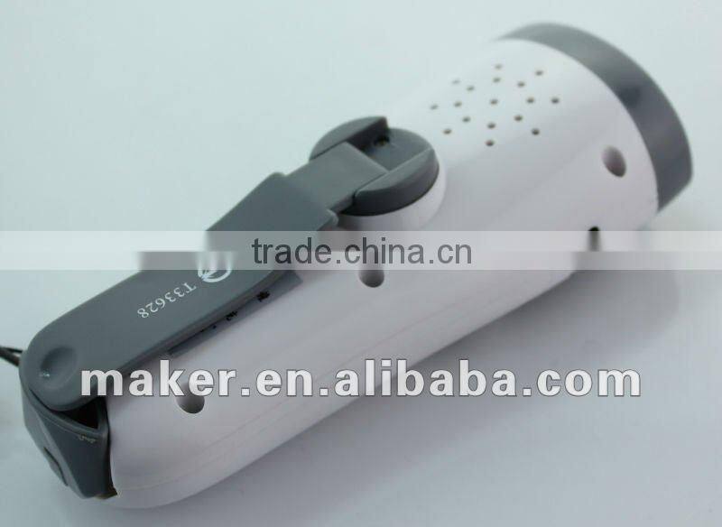 5 LED Dynamo Flashlight with AM/FM Radio Emergency Siren