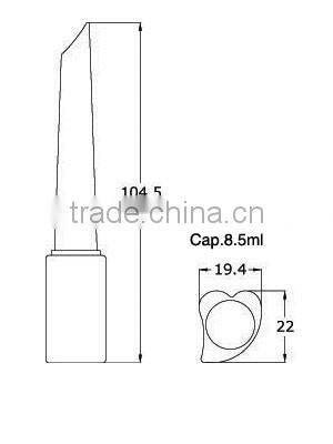 Heart shape bottom new empty eyeliner container