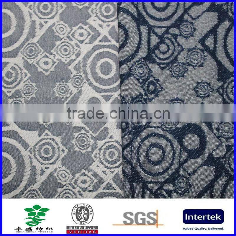 denim cotton polyester spandex jacquard fabric